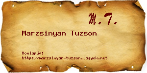 Marzsinyan Tuzson névjegykártya